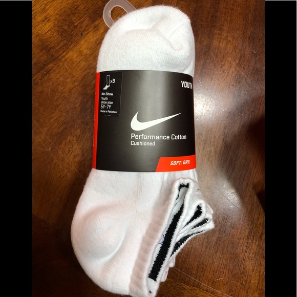 Boys/' Performance Lightweight No-Show Training Socks 3 Pack 5Y-7Y NWT